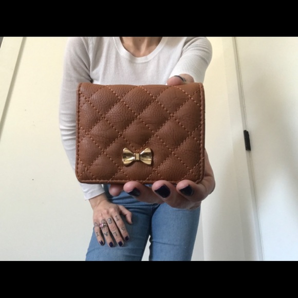 Icing Handbags - Icing Quilted Wallet With Adorable Gold Bow